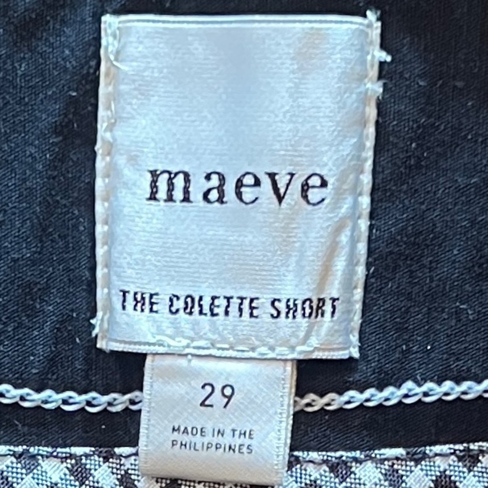 Anthropologie Maeve black High-Waist Cotton Shorts - Picture 8 of 9